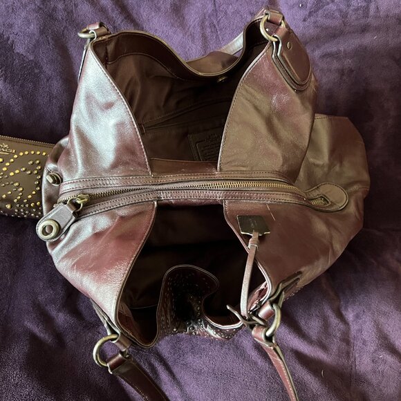 Coach New York Mini Stud Large Edie - Oxblood - 33534 and matching Wallet 52328 - Picture 9 of 12